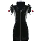 Для ролевых игр, медсестра, экзотическое искушение из блестящей искусственной латекс кожаные модельные туфли S-2XL Женская Сексуальная медсестра игр; Костюм для косплея; Костюм