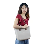 Сделай сам, миниатюрная сумка Obag O Style с холщовой внутренней красочной длиной, 86 см, ручки из искусственной кожи, Женский кошелек из ЭВА, силиконовая сумочка