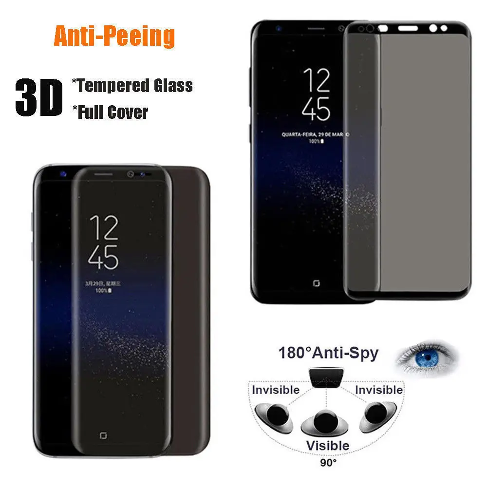 Антишпионское закаленное стекло для samsung Galaxy A10 A20 A40 A60 A70 A80 M30 S10E A9 Антибликовая пленка Защитное стекло для сохранения личной информации