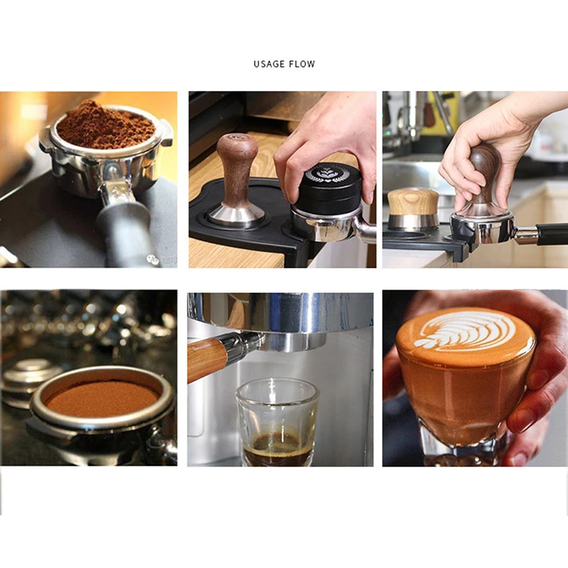 

Food Grade 51/53/58mm Coffee Tamper Wooden Handle Barista Espresso maker Grinder Handmade High Quality Hot Sale