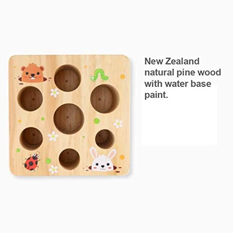 

Wooden Toys for 1 Year Old Boys and Girls Shape Size Sorting Puzzle Carrots Harvest Developmental Gifts for Fine Motor Skill