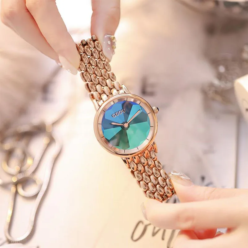 Часы наручные женские кварцевые с градиентным переходом цветов|Женские часы| |