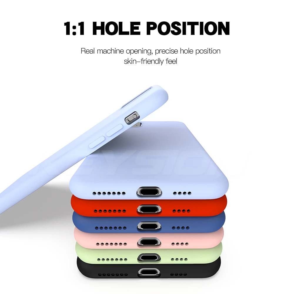 Чехол KEYSION из жидкого силикона для iPhone 11 Pro Max Мягкий противоударный чехол ТПУ с