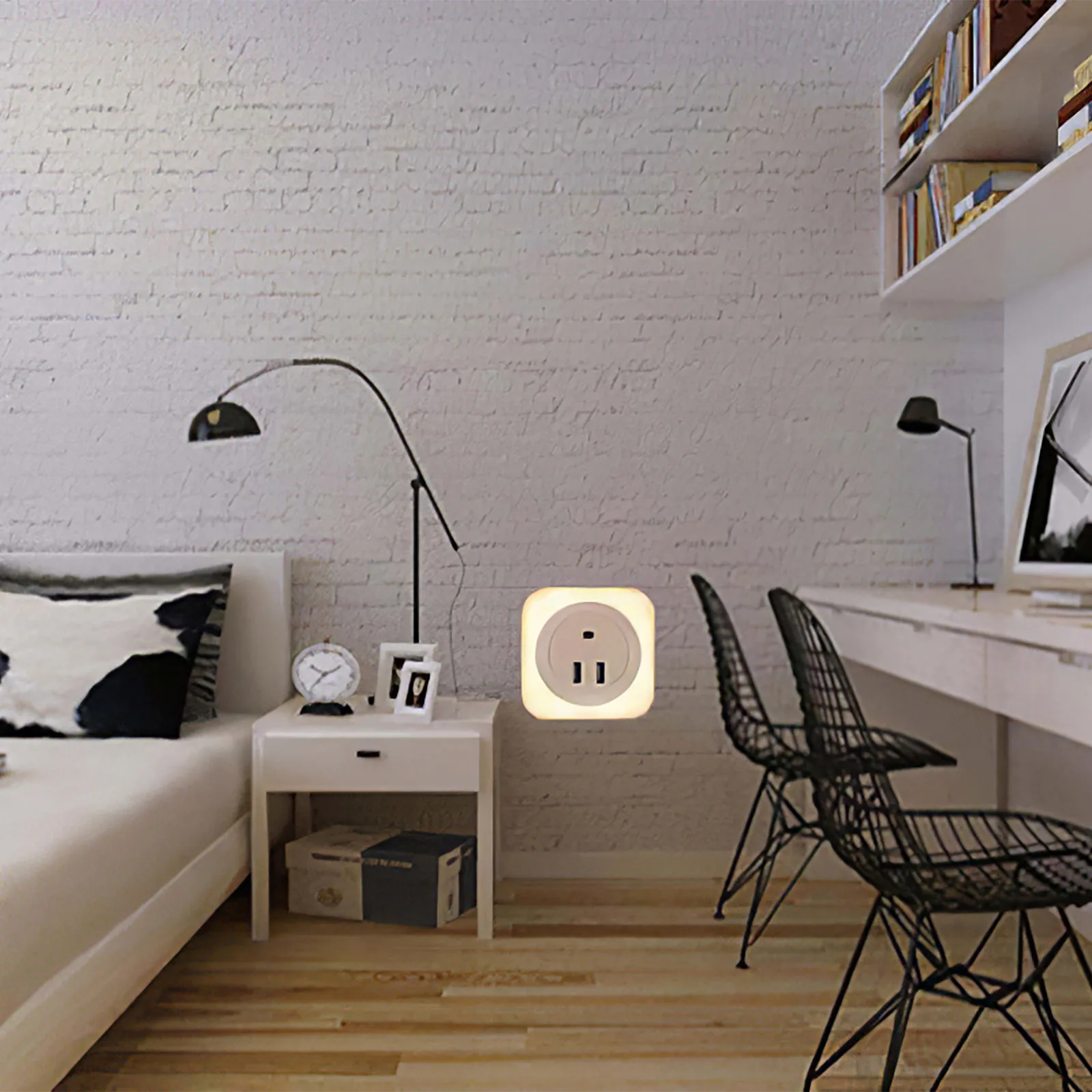 Сенсорный ночник с двумя USB-портами зарядка для телефона светодиодные лампы