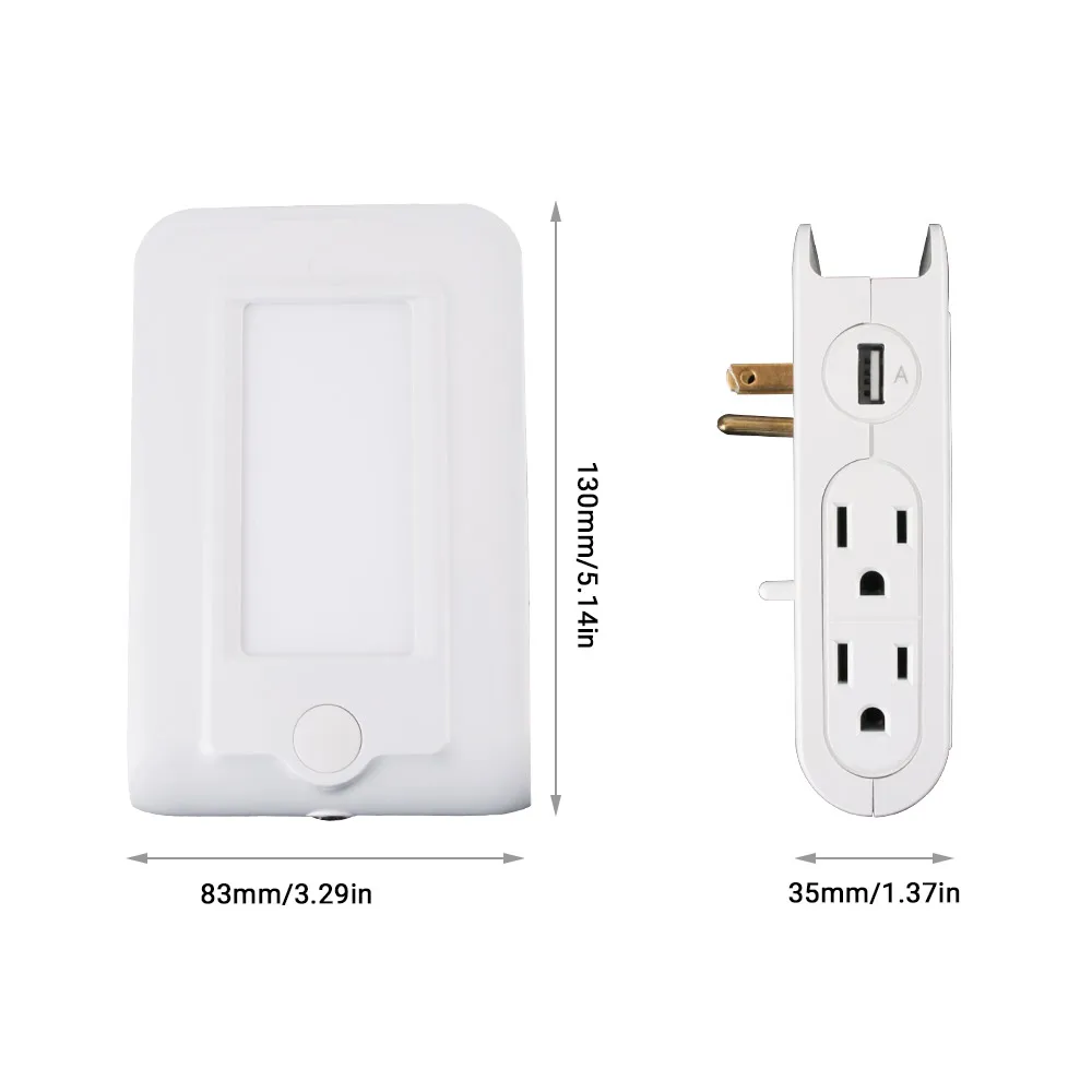 Умный светильник Сенсор светодиодный Ночной с двумя USB портами Порты и разъёмы 4