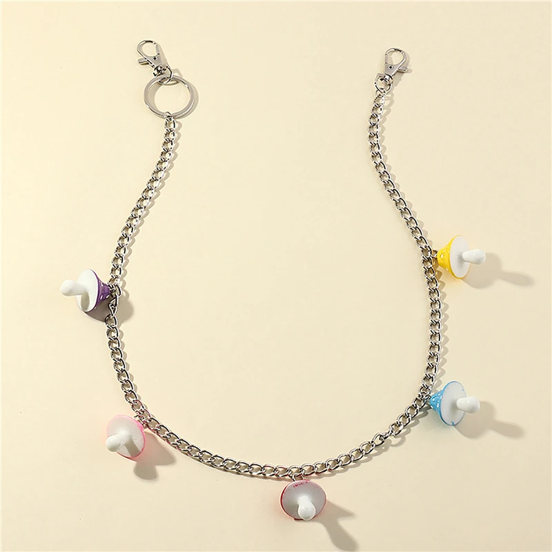 

Creative Waist Chain Resin Love Small Mushroom Multilayer Body Chain Female Personality Punk Pendant Waist Chain New