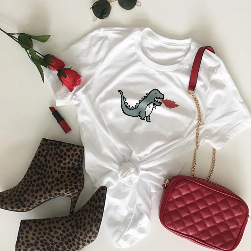 Размера плюс футболка S-5XL Новый Прекрасный дракон с буквенным принтом Футболка