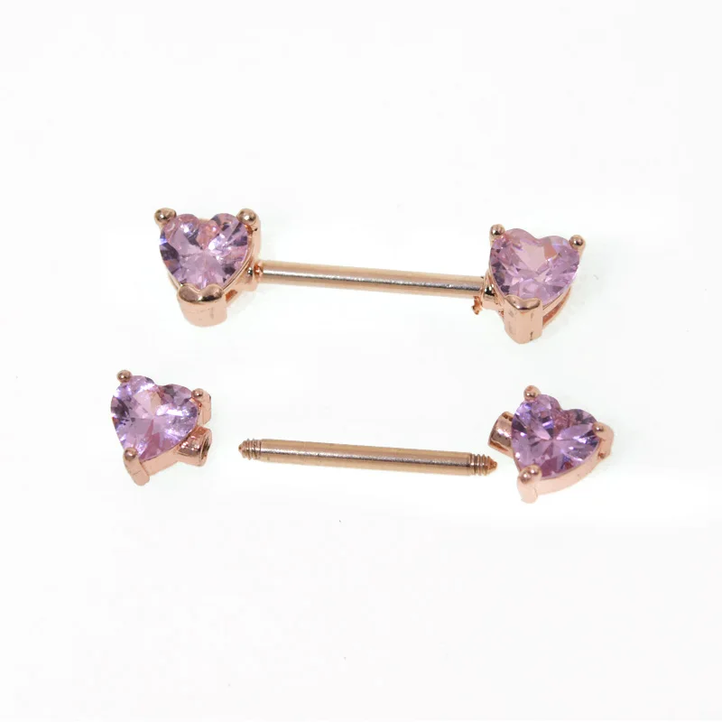 Кольцо для сосков женское розовое с кристаллами 2 шт.|piercing mamilo|body jewelrynipple ring |