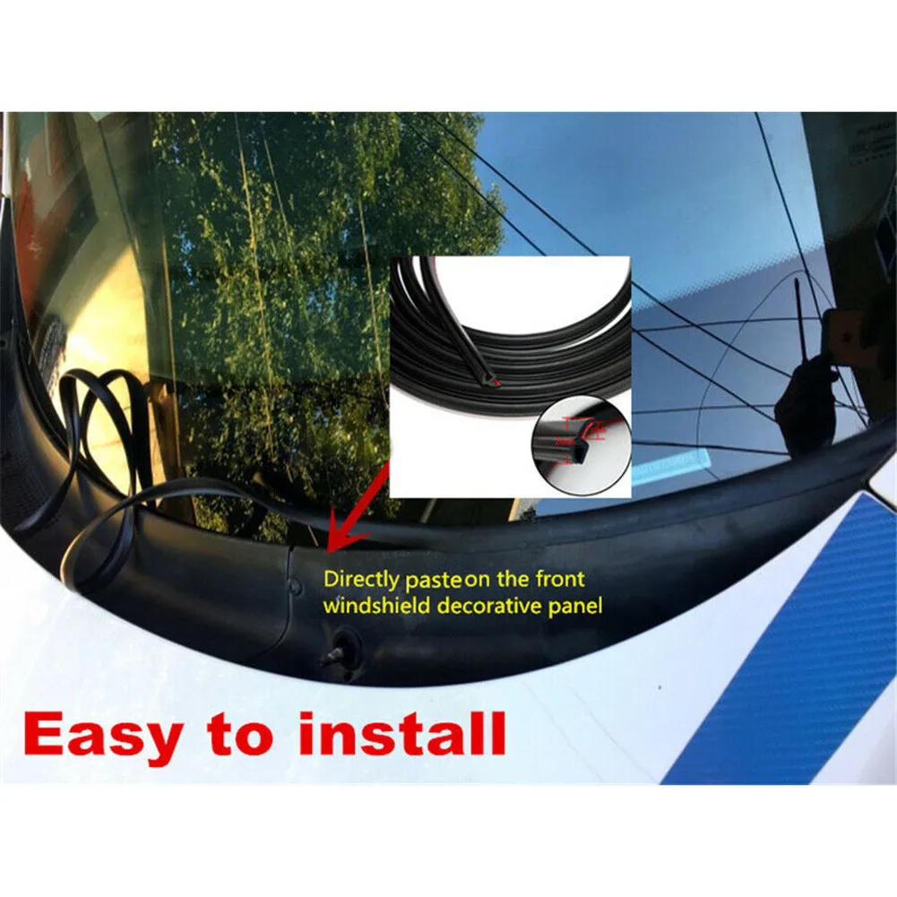 

Universal Sealed Strip Upgraded Windshield Rubber Weatherstrip 1.8m Adhesive