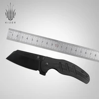 kizer pocket knife ki4488a3 c01c 2020 new black stonewashed blade knife with carbon fiber handle folding cleaver knife