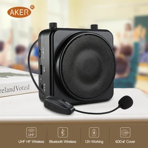 Портативный усилитель голоса Aker MR2500W 22W, беспроводной Bluetooth 2200mA, динамик, гарнитура, микрофон