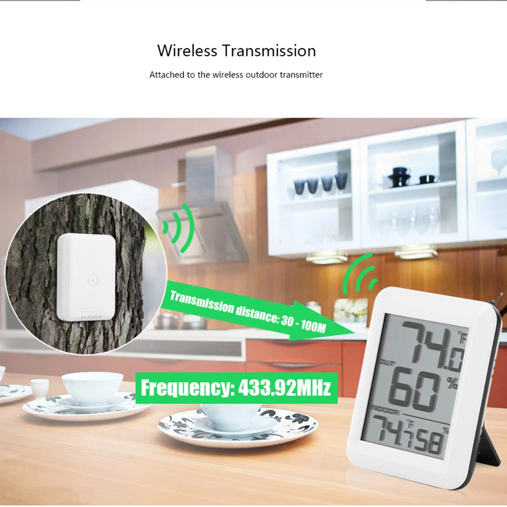 TS FT0423 точный беспроводной наружный Цифровой термометр гигрометр Измеритель