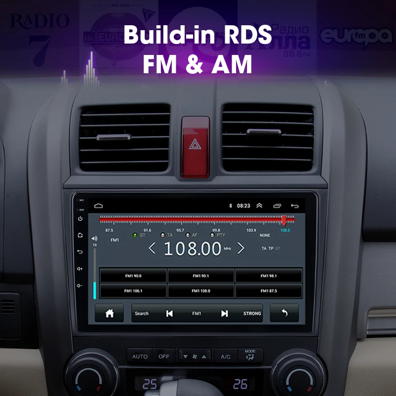 JMCQ 9 &quot4G RDS для Honda CR V 2007 2011 Автомобильный Радио Android плеер Wifi GPS Navigaion 2G + 32G