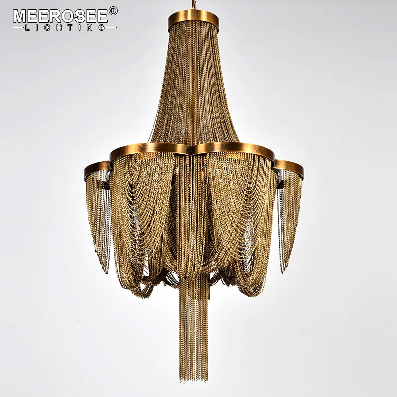 

New Arrival Chandelier Light Post Chain Aluminum Suspension Light Hanging Drop Lustre for Living room Hotel Lights MD85219