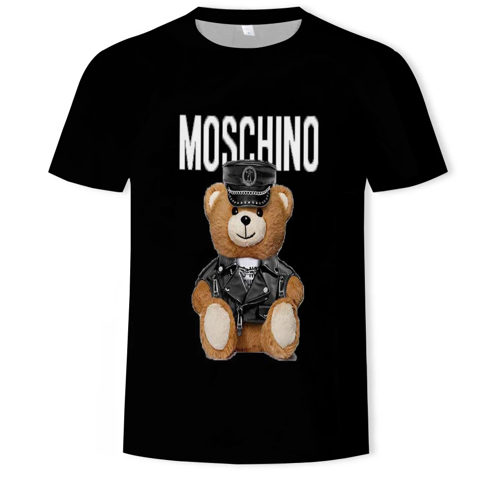 

Free shipping cute baby bear children's T-shirt short-sleeved boys and girls fashion anime 3D printing summer kids clothes