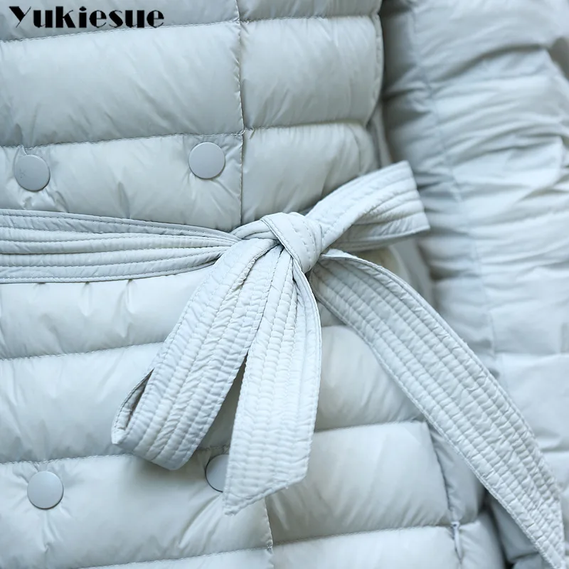 Женская куртка на утином пуху зимняя верхняя одежда 2018 пальто женская длинная