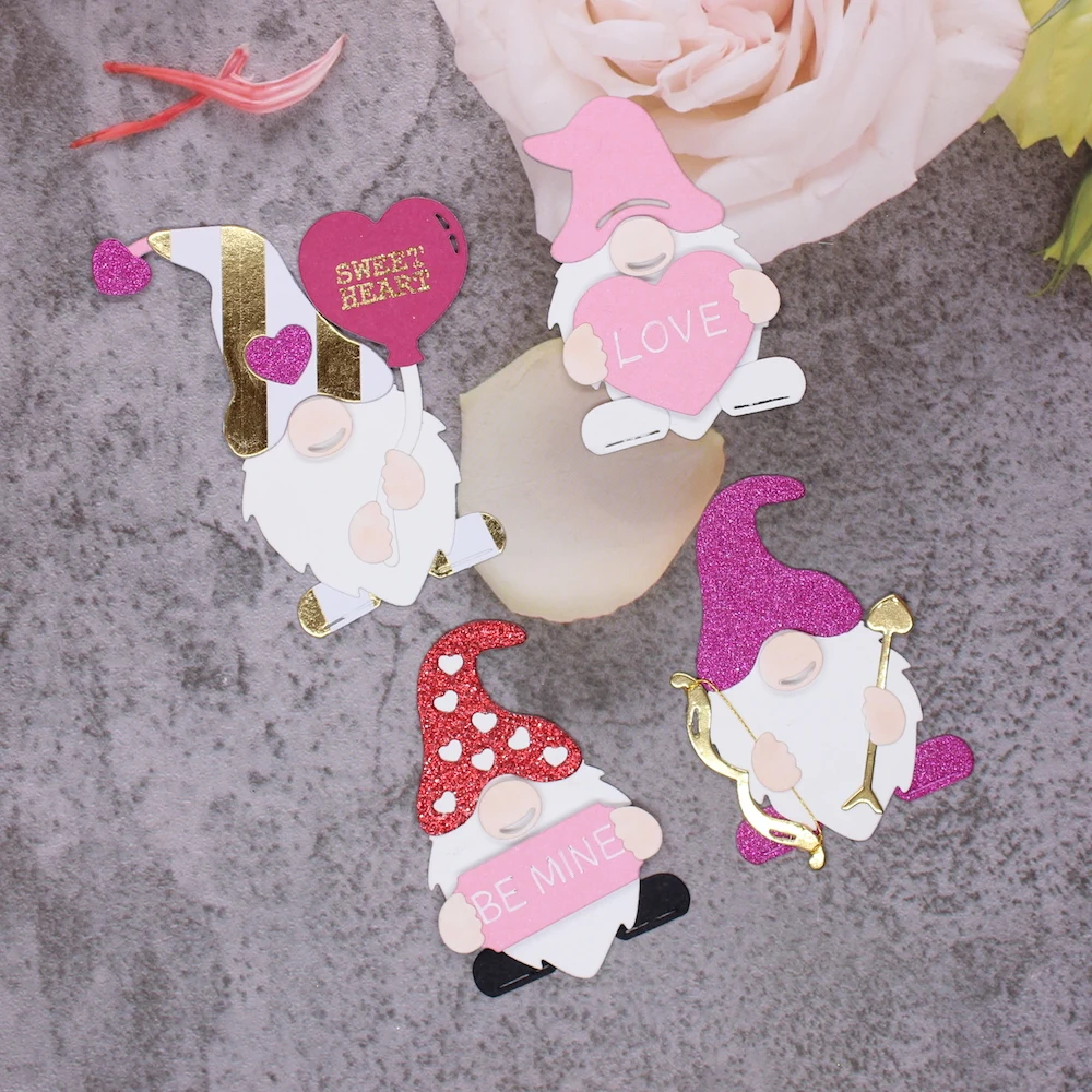 

KSCRAFT, гномы на День святого Валентина, металлические штампы, трафареты для «сделай сам», скрапбукинг, декоративное тиснение, «сделай сам», бу...