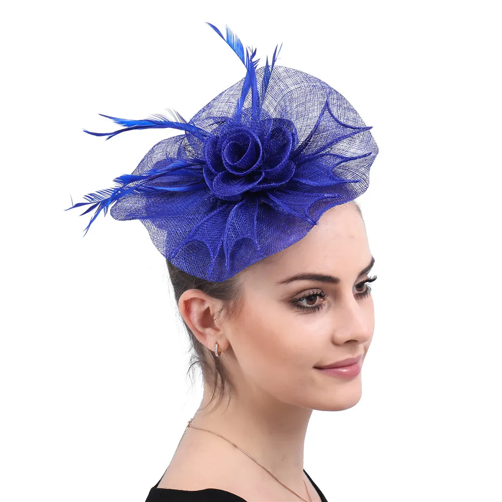 

Sinamay Fascinators Cocktail Hats Bridal Headpiece Wedding Headwear Crinoline Hair Accessories Party Headwear