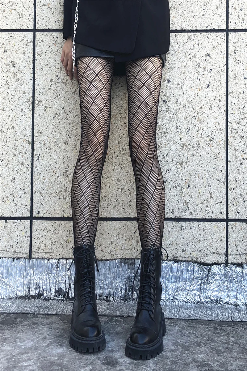 Сексуальные черные женские колготки вечерние сетчатые носки Клубные чулки |
