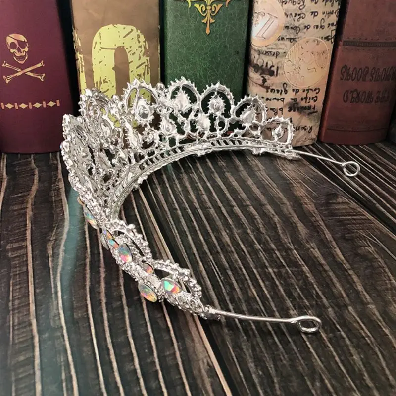 

Silver Wedding Tiara for Women and Girls - Pageant Tiara Headband, Rhinestone Bridal Crown for Brides Wedding Hair