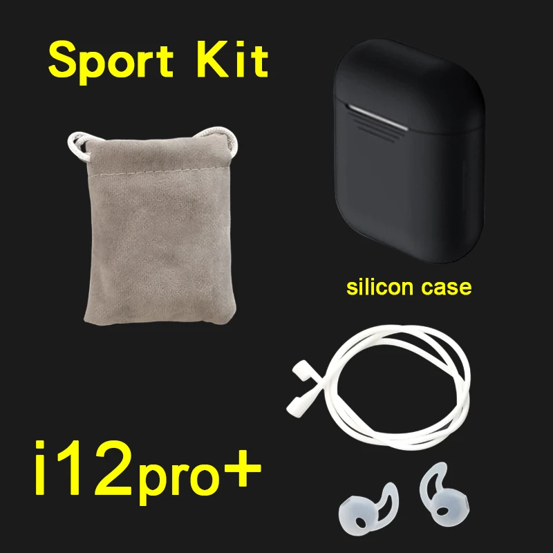 i12pro sport black i12 pro TWS PK W1 H1 чип Беспроводной Bluetooth наушники PK i20 i12 i10 i11 i9s i13 TWS - Цвет: i12pro sport black