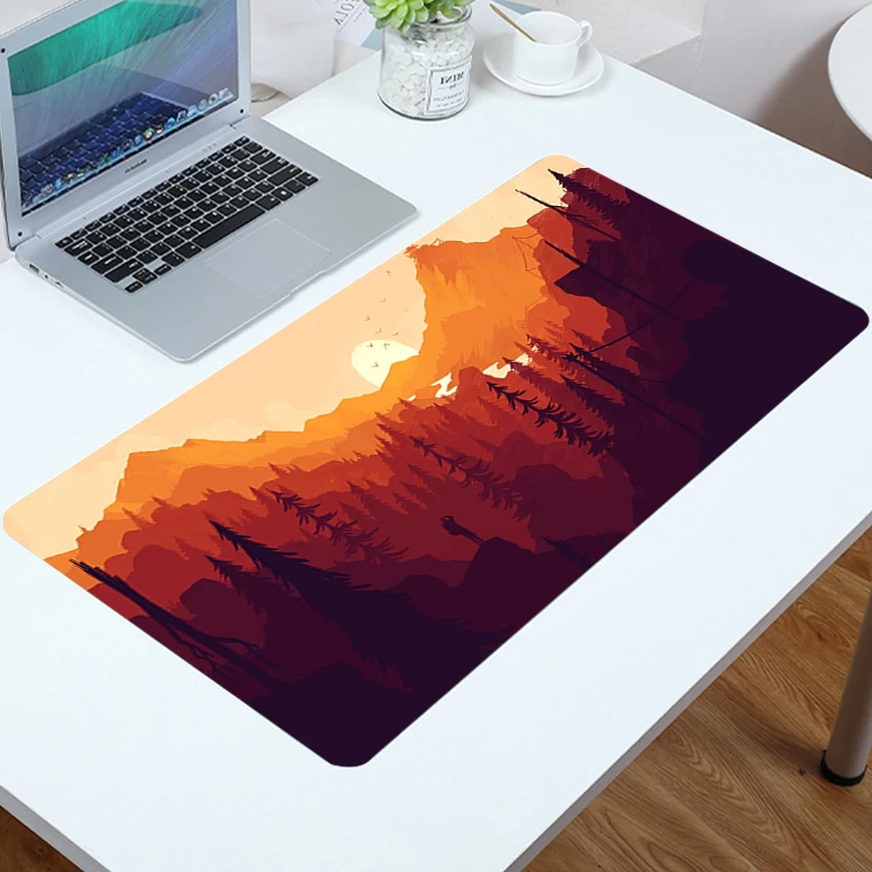 

90x40cm Mousepad for Deep forest firewatch Laptop Gamer Mousepad Gaming Mouse Pad Large Locking Edge Keyboard 70x30 cm Deak Mat