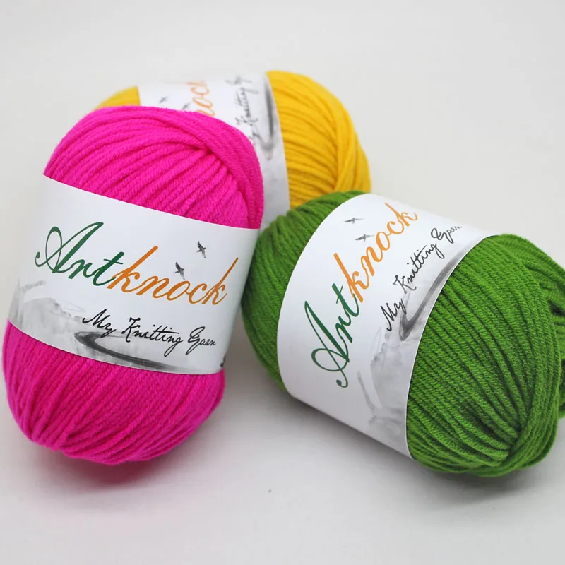 12 шт. тонкая молочная хлопчатобумажная пряжа для вязания вязаная кукла