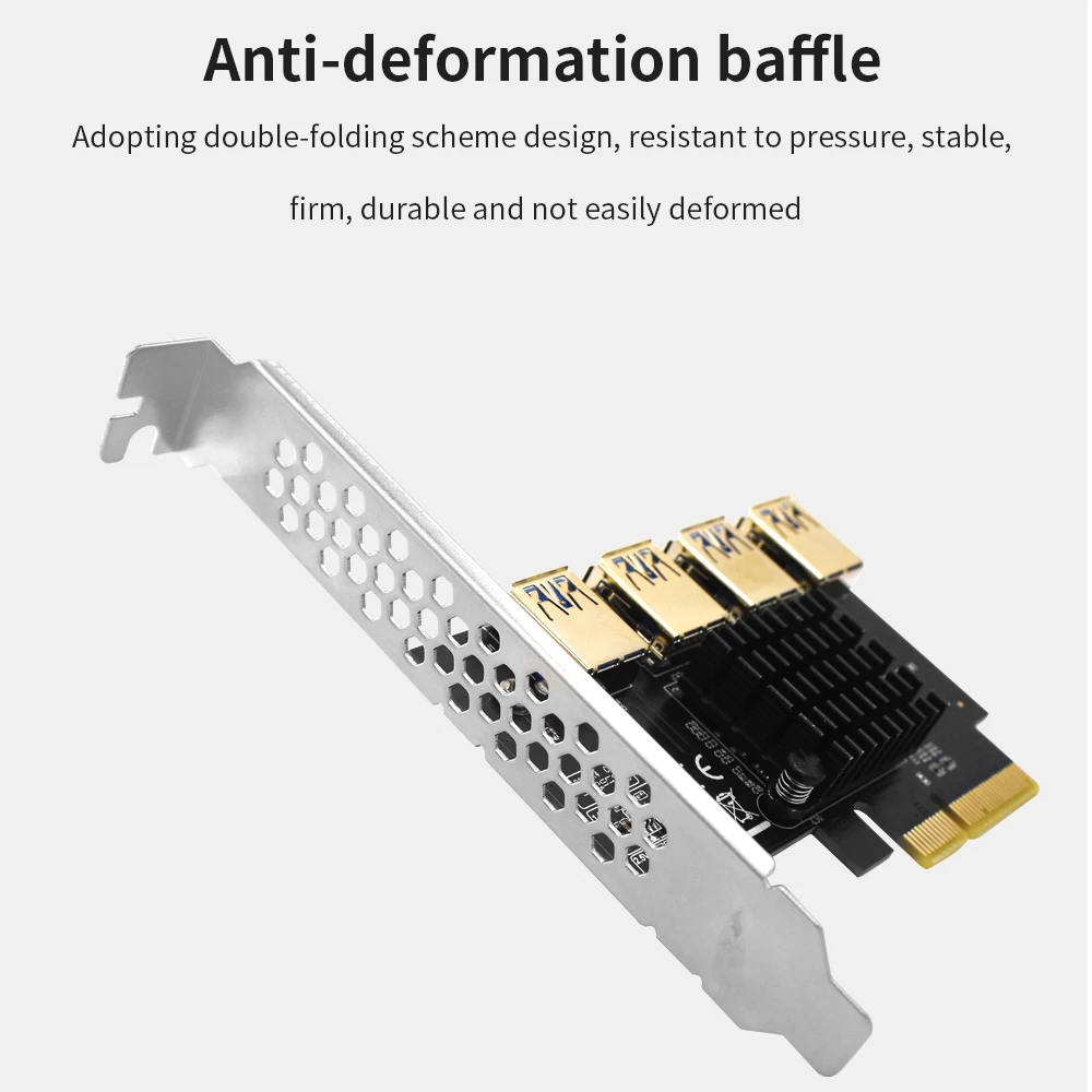 TISHRIC Pcie от 1 до 4 Pci Express множитель Usb 3 0 адаптер Hub Riser 009s x16 видеокарта для майнинга |