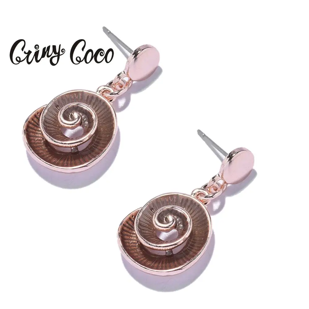 Женские Геометрические серьги Cring Coco ручной работы с эмалью и геометрическим