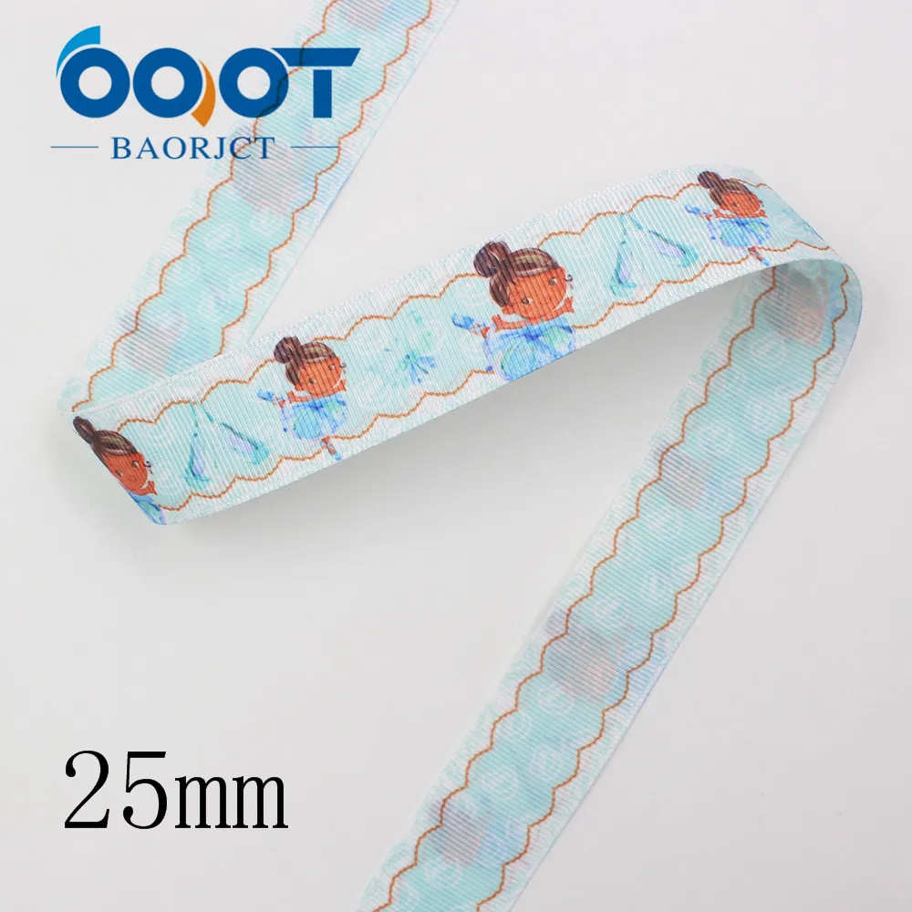 OOOT BAORJCT I-191123-2615, 25 мм 10 ярдов двухсторонний мультфильм девушка корсажные ленты, лук Кепка, одежда, украшения для вечеринки сделанные своими руками