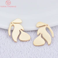 198 10pcs 21x18mm 24k gold color brass fish bone charms pendants high quality diy accessories jewelry findings