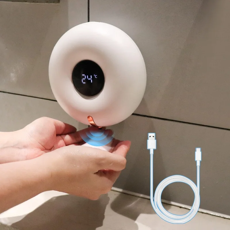 

Диспенсер для жидкого мыла с бесконтактным автоматическим датчиком, настенный дозатор для быстрого вспенивания жидкого мыла в ванную комн...