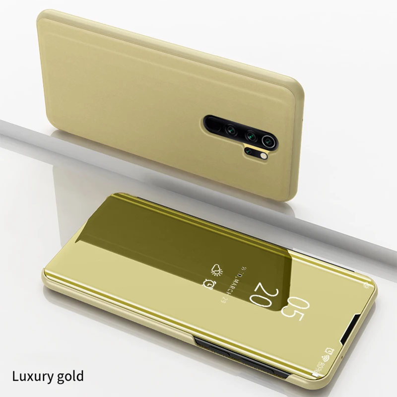 Smart Mirror Flip Case For Xiaomi Redmi Note 8 7 6 5 K20 Pro 7S 4X 3 For Redmi 5 S2 4X Go 5A 6A 6 7 7A 5 Plus A2 Y1 Lite Cover - Цвет: Gold