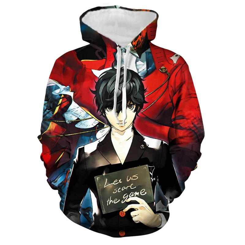 

Cool 3D Hoodie Persona 5 Harajuku Boys and Girls Sweatshirt Cartoon Anime Sweatshirt Long Sleeve Hoodies Spring Casual Pullover