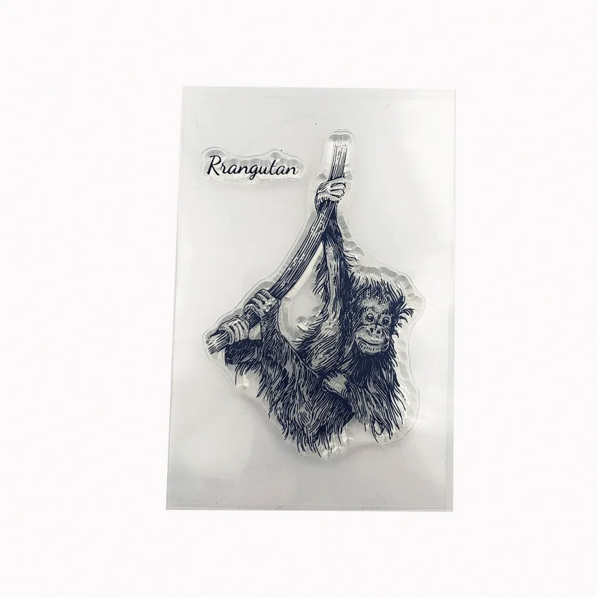 Горячая 6*9 см orangutans прозрачные штампы/силиконовые уплотнения роликовые штампы