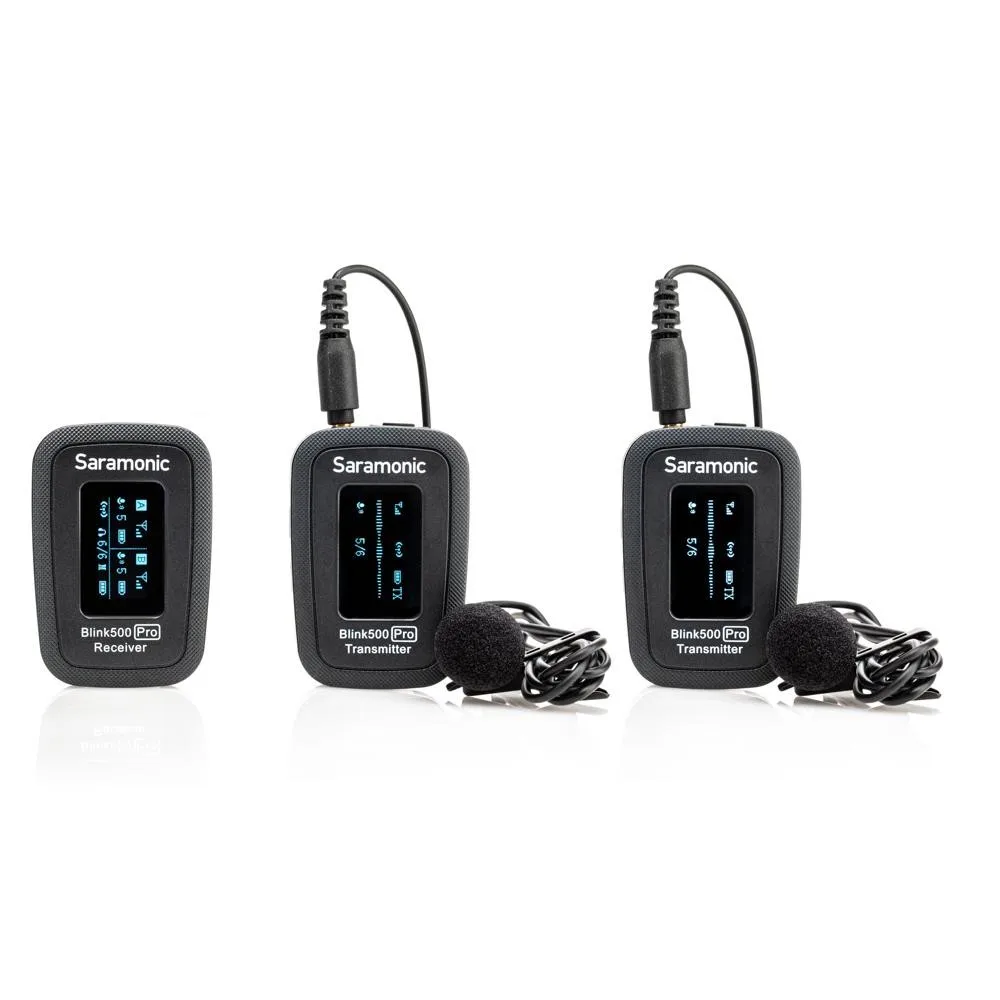 Беспроводной петличный микрофон Saramonic blink 500 Pro 2 4 ГГц двухканальный Студийный