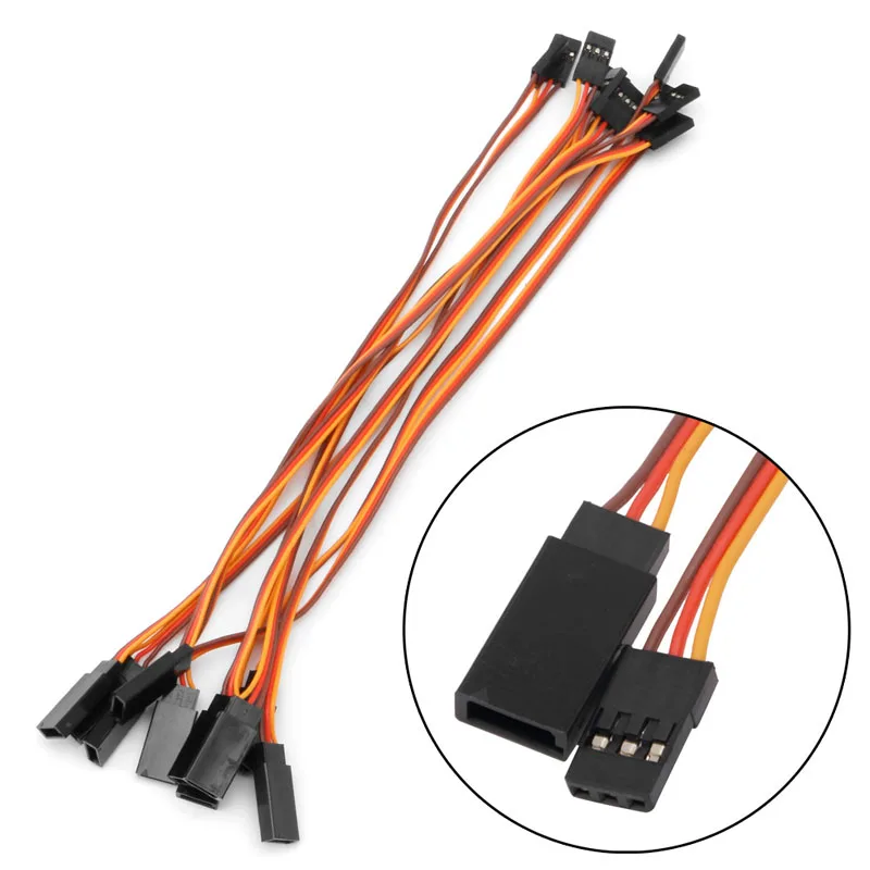 

10Pcs 150mm 200mm 300mm 500mm Servo Lead Extension Wire Cable For RC Futaba JR Male to Female 50cm