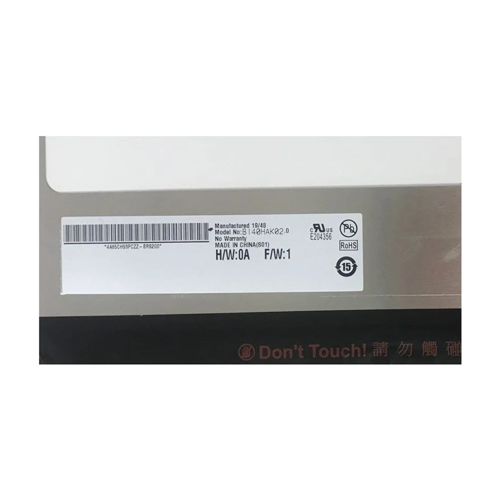 B140HAK02.0 On-Cell Touch 14.0 Laptop Screen FHD 1920*1080 Slim IPS Normally Black eDP Matrix 45% NTSC Ratio 800:1 FOR AUO Brand on: Экран для ноутбука B140HAK02.0 On-Cell Touch 14.0 FHD 1920*1080 Slim IPS Normally Black eDP Matrix 45% NTSC Ratio 800:1 дл