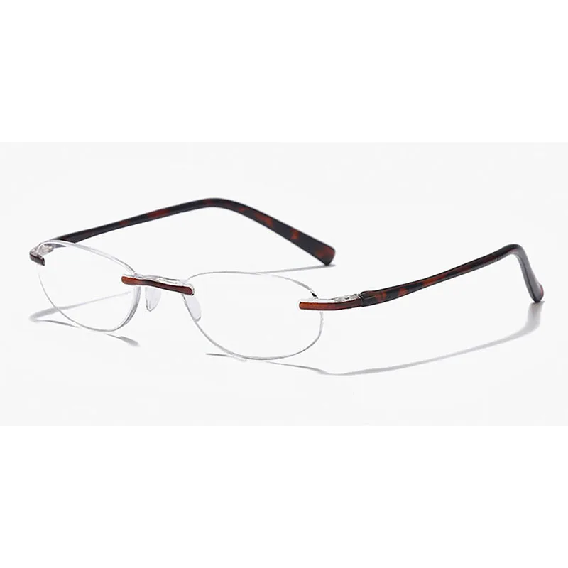 

Ahora Frameless Anti Blue Light Reading Glasses Ultralight TR Business For Women&Men Prebyopia Spectacles Eyeglasses +1.0to+4.0