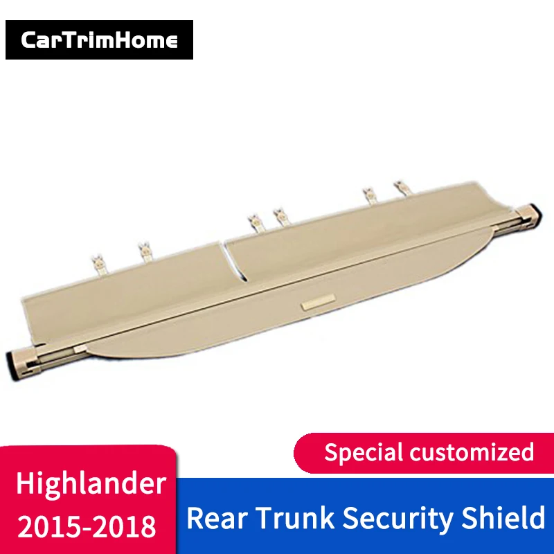 2015 2016 2017 2018 Highlander аксессуары для Toyota задний щит безопасности грузовой Чехол тент 7