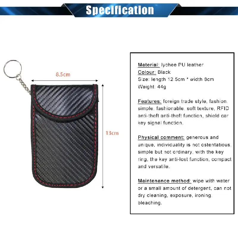 Чехол Сумка Фарадея для блокировки сигнала автомобиля защитный чехол