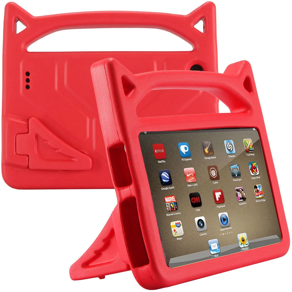 Для Kindle Fire 7 2015/2017 дети Безопасный EVA Резиновая Ручка Стенд чехол с Скрытая стенд