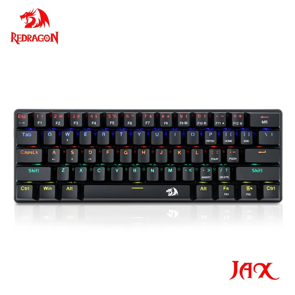 Механическая игровая клавиатура Redragon Jax K613 Rainbow USB с синим переключателем 61