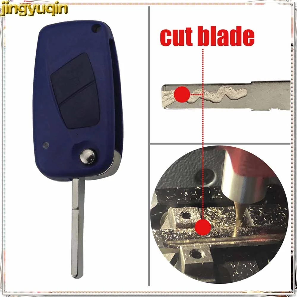 Jingyuqin Uncut/Cut Blade 2 кнопки флип складной чехол для дистанционного ключа от машины