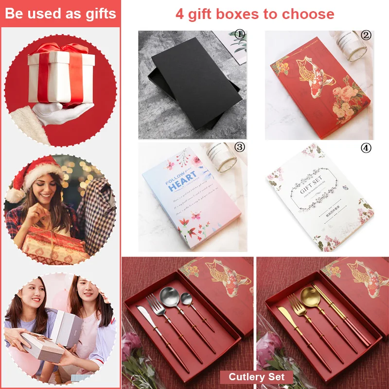 4 шт./компл. набор столовых приборов из нержавеющей стали посуды золотые столовые