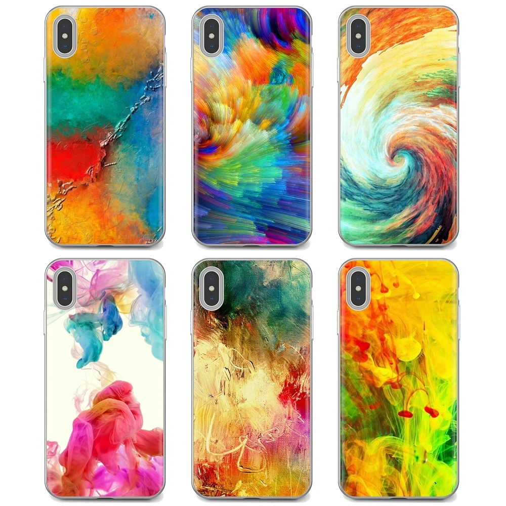 Абстрактные цветные HD обои для Samsung Galaxy Note 3 4 5 8 9 S3 S4 S5 Mini S6 S7 Edge S8 S9 S10 Plus чехлы