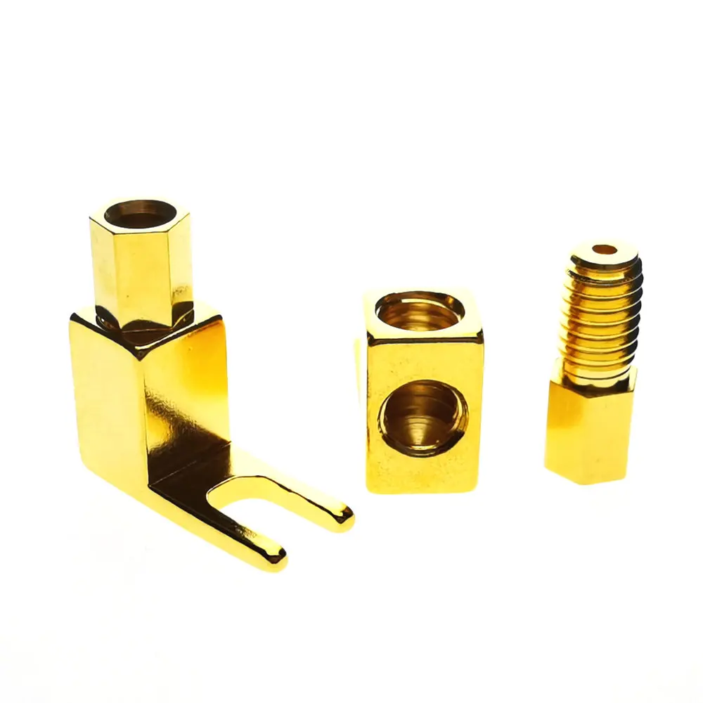 8 шт. новинка латунная вилка для динамика разъем 4 мм | Электронные компоненты и