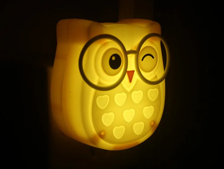 Owl Baby Night light Automatic Sensor Light Control Lamp Plug Child Kids Baby Room Led Lamp Animal Socket veilleuse