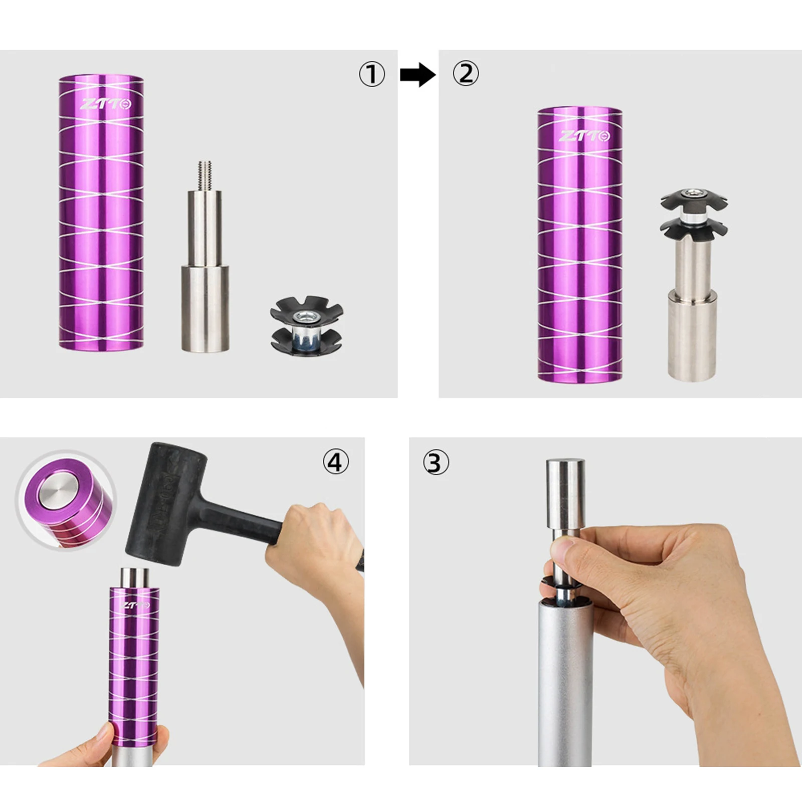 

Professional Headset Star-Nut Driver Installer Tool For 1-1/8 inch Front Fork Bikes Bicycles