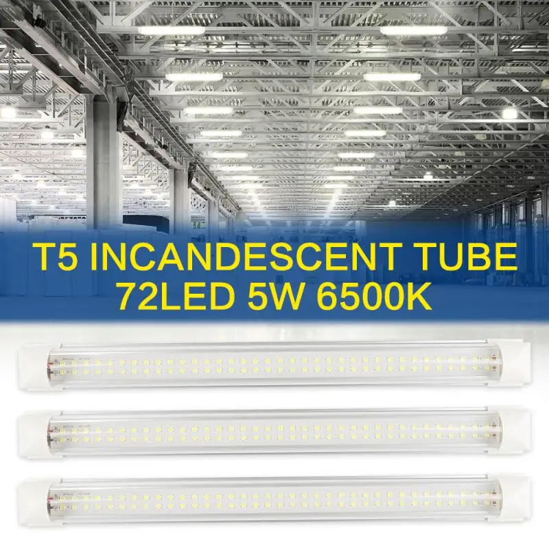 5W 500LM 6500K Lights Tubes LED Shop Light Daylight White Dual Shape, Hight Output, Linkable Shop Lights, T5 LED Tube Lighting